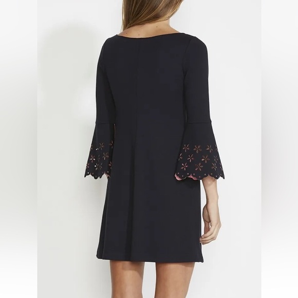 NWT Bailey 44 Black Daisy Bell Sleeve Dress - Picture 3 of 8